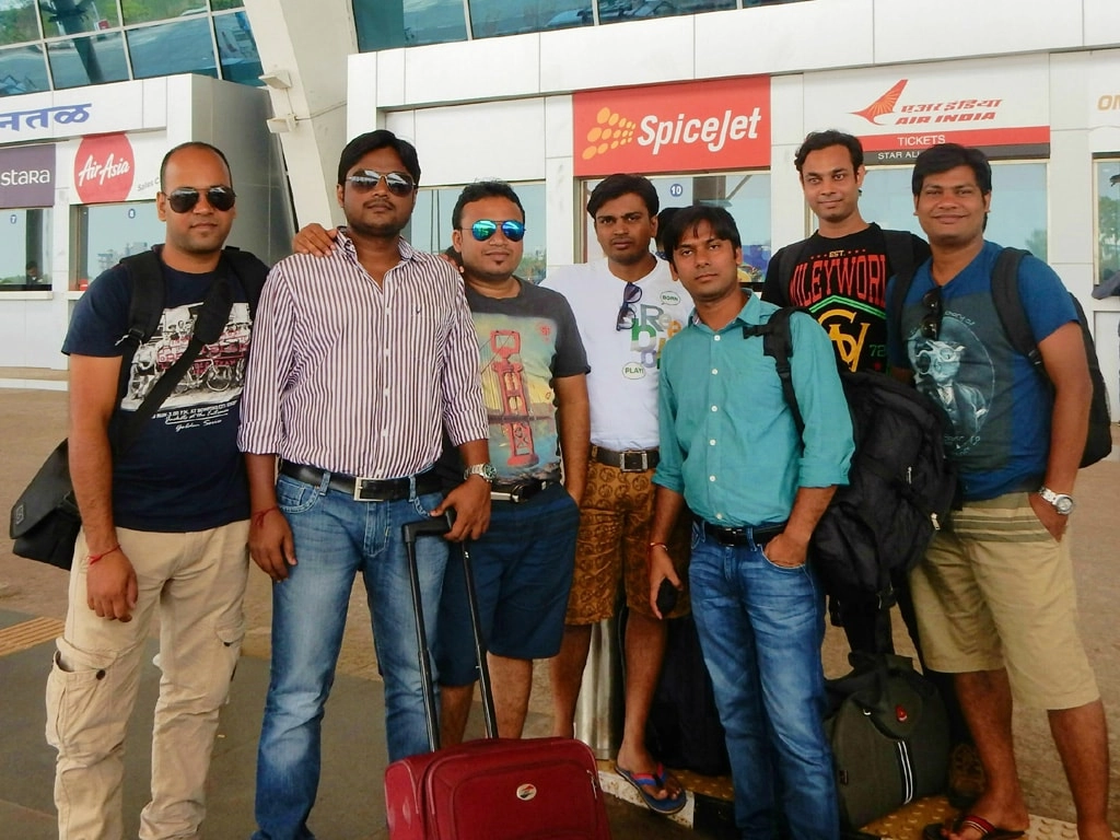 All of us at Goa airport