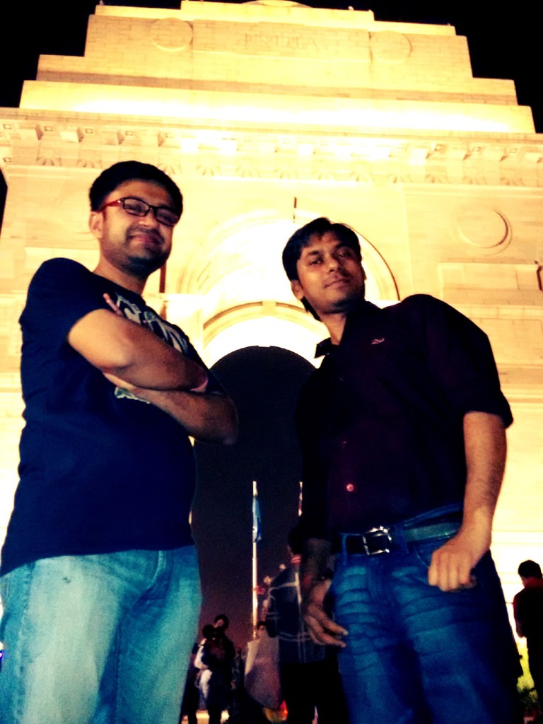 Shashwat and Vivek at India Gate
