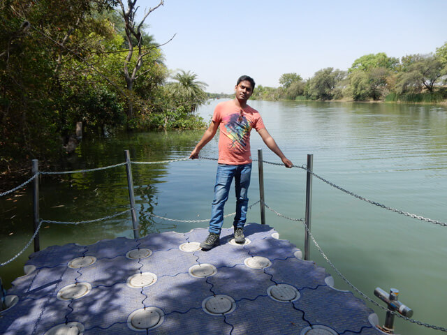me at Betwa River, near Jungle Resort