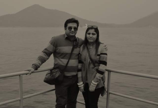 I and Anoop at Fateh Sagar Lake