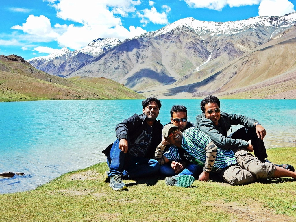 All boys at Chandratal Lake