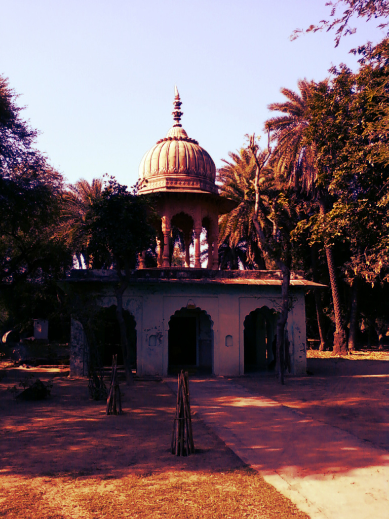 Temple in center of the park