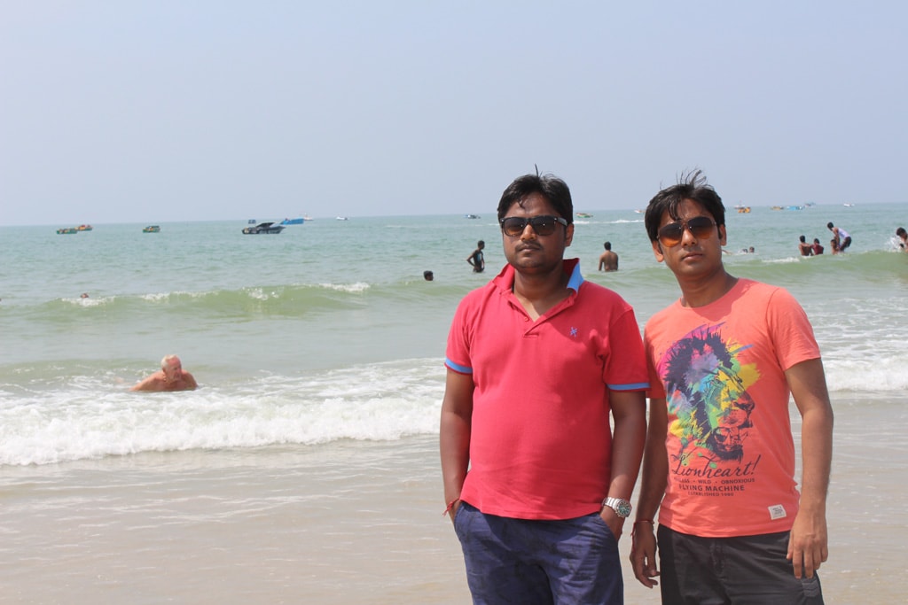 Manish and Vivek at Palolem beach, South Goa