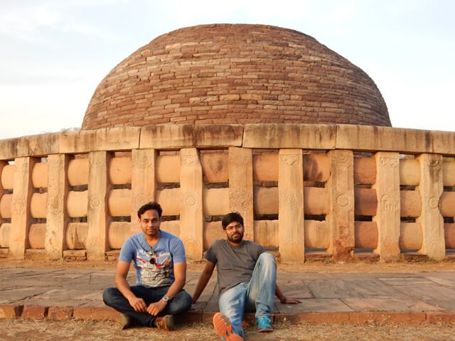 Neeraj and Pankaj at Sanchi Stupa