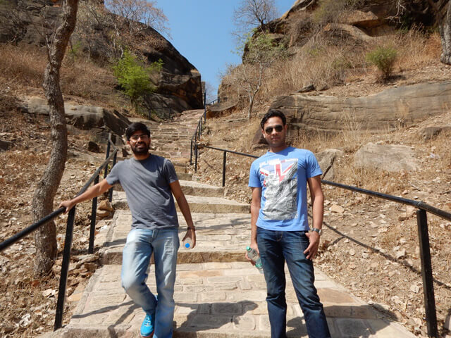 Pankaj and Neeraj at Udayagiri Cave