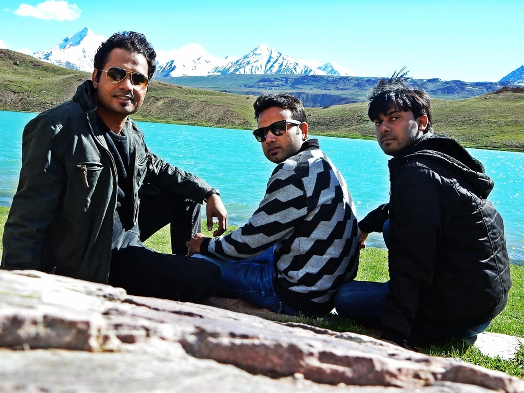 Varun, Saurabh and Vivek at Chandratal