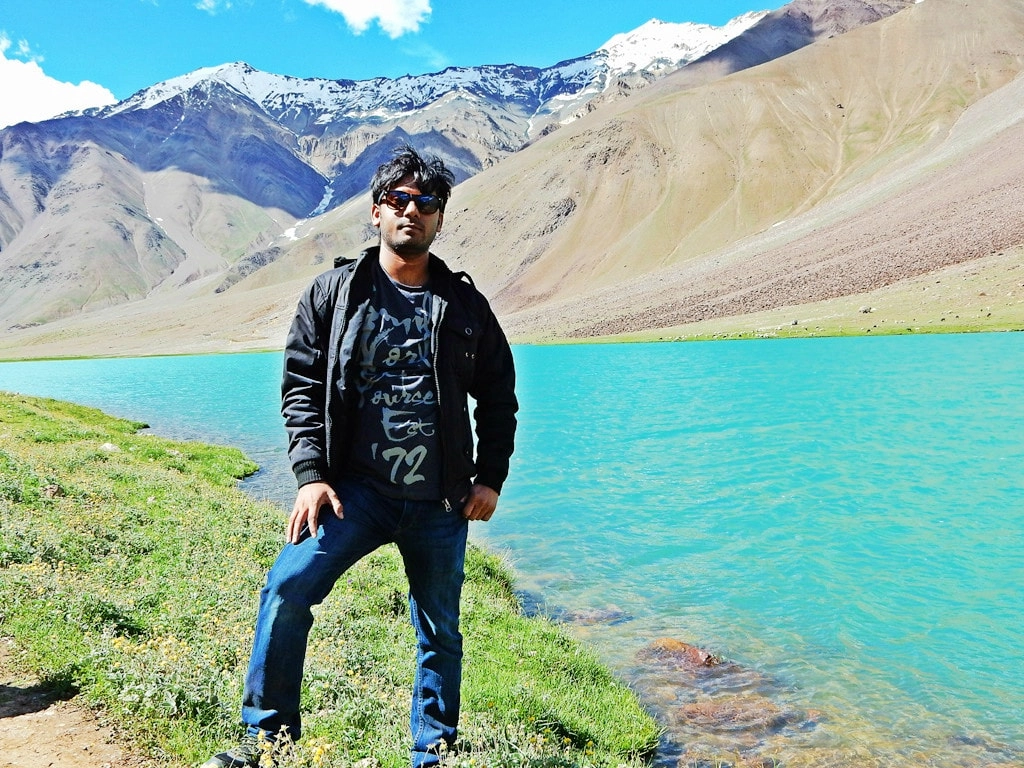 Vivek at Chandratal Lake