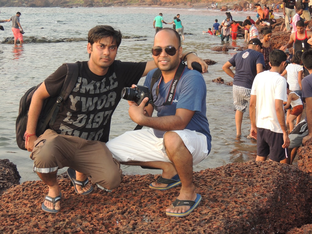 Vivek and Shashank at Anjuna beach
