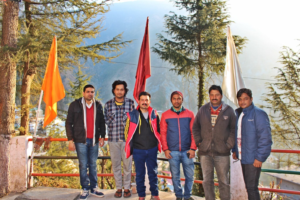 With Triund Junction Guesthouse staff member